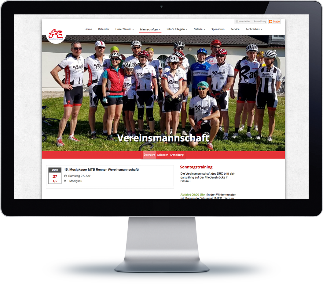 Vereinswebseite für Mannschaften Vereinswebseite für Mannschaften